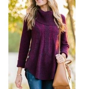 Anthro Angel of the North cowl neck sweater M